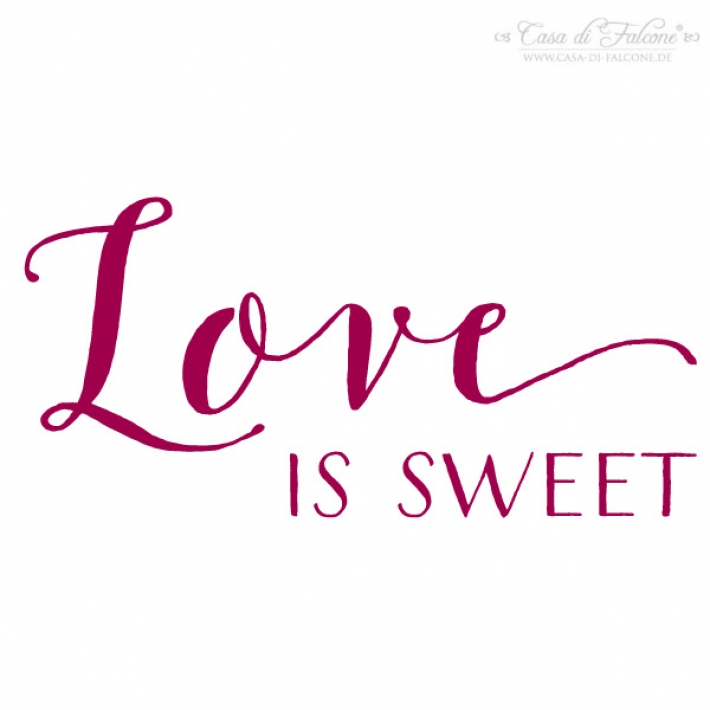 Stempel Kalligrafie - Love is sweet