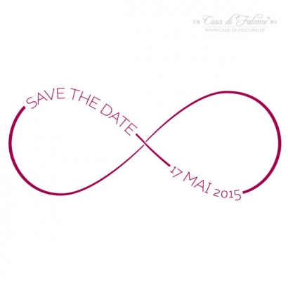 Stempel Save the date personalisiert, Infinity
