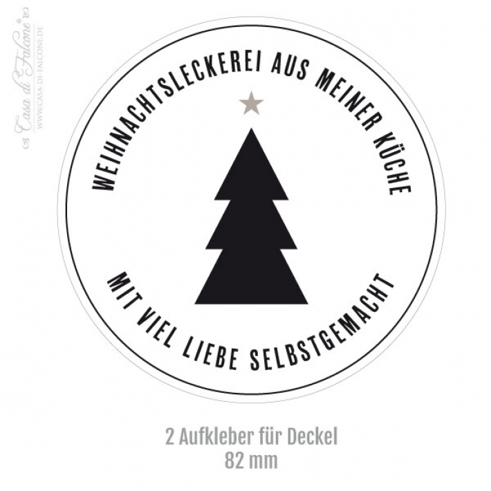 Keksverpackung Weihnachten 2er Set, Tannenbaum schwarz-weiss - Bild 2
