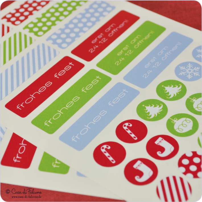 Stickerbogen Weihnachtssticker Simple