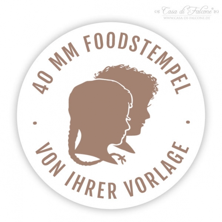Foodstempel RUND 40 mm - von Ihrem Logo