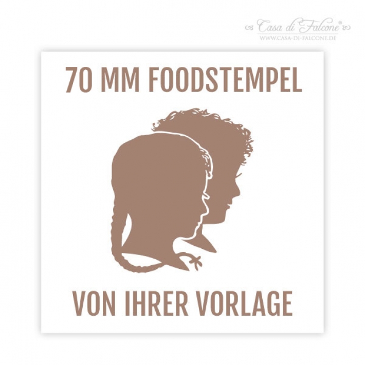 Foodstempel QUATTRO 70 mm - von Ihrem Logo