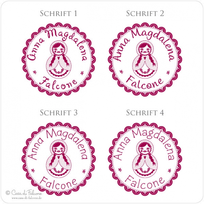 Namensstempel Matroschka