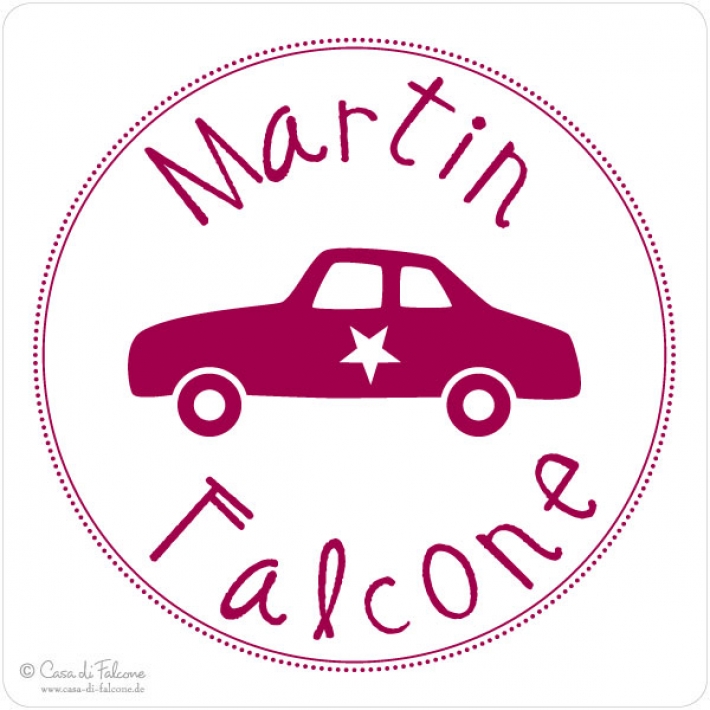 Namensstempel Auto