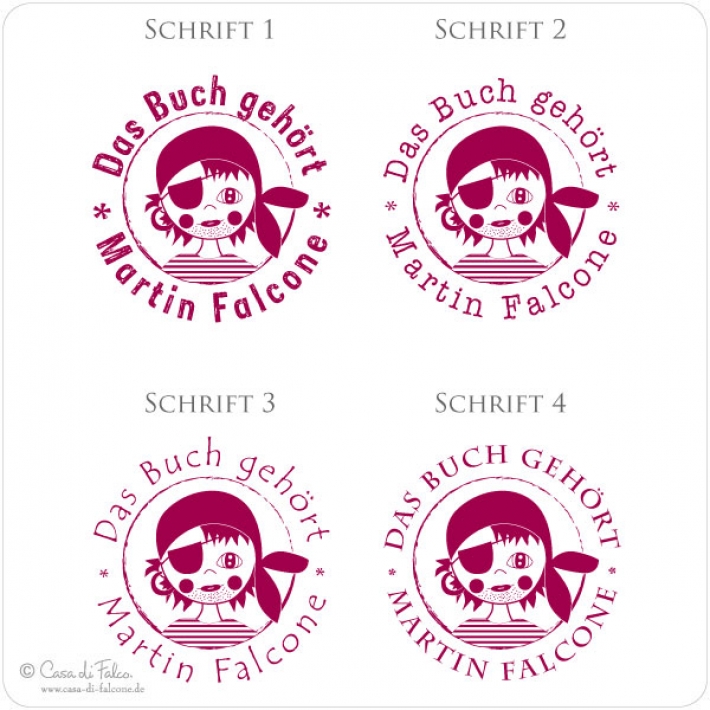 Namensstempel Piratenjunge