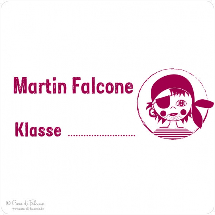 Schulstempel Piratenjunge