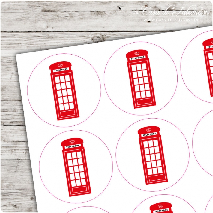 Motivaufkleber very british - Telefonzelle