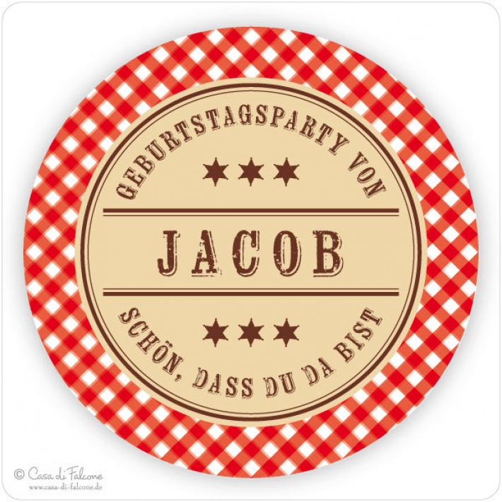 Personalisierte Aufkleber Cowboy Label