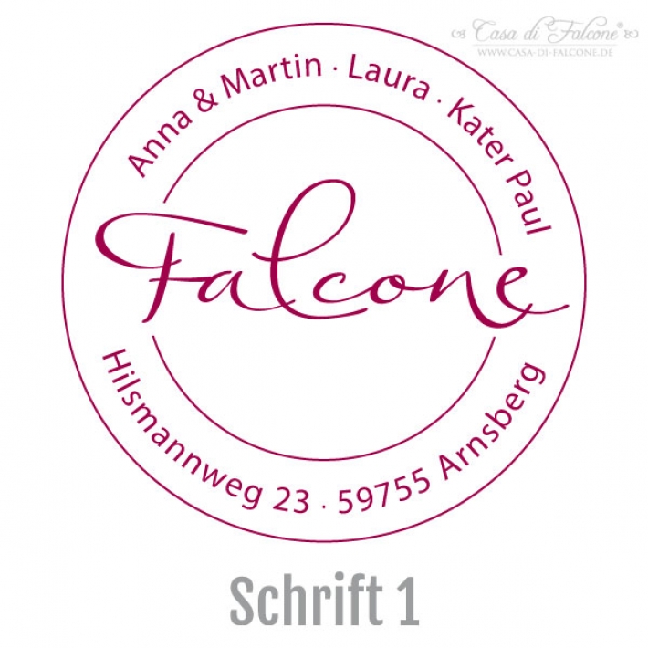 Adressstempel Familie Simple IV