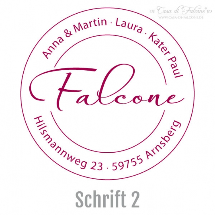 Adressstempel Familie Simple IV