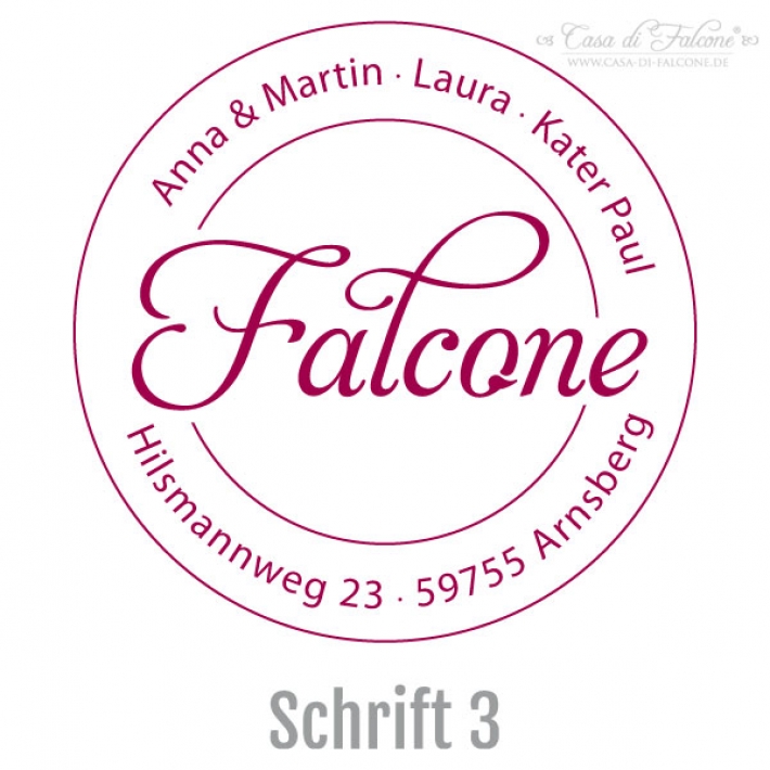 Adressstempel Familie Simple IV