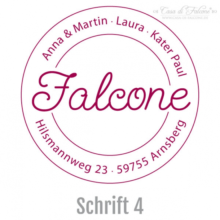 Adressstempel Familie Simple IV