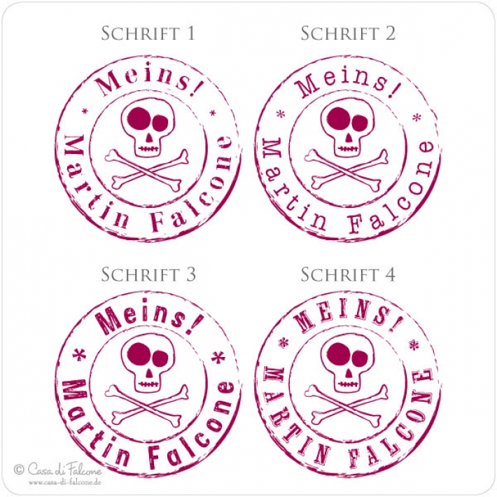 Namensstempel Pirat