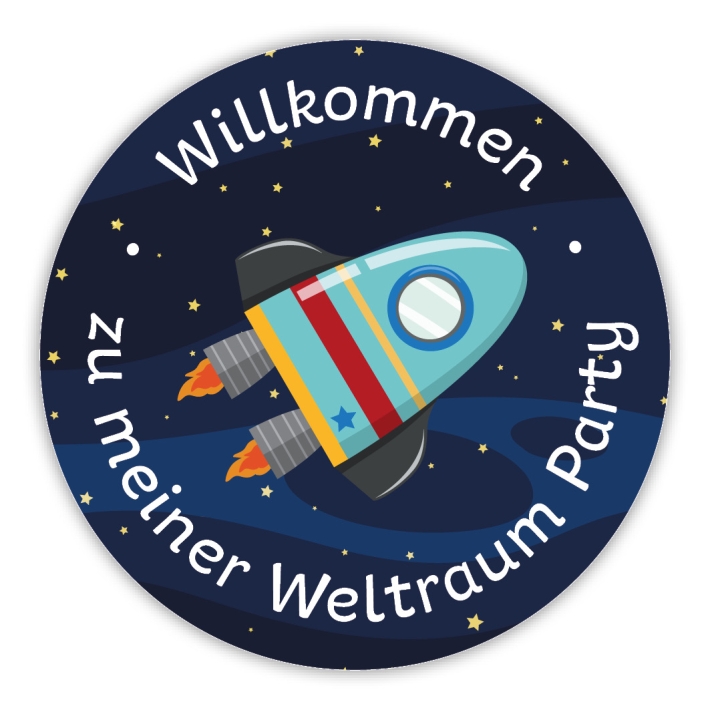 Schulaufkleber I Namensaufkleber fr die Schule Rakete