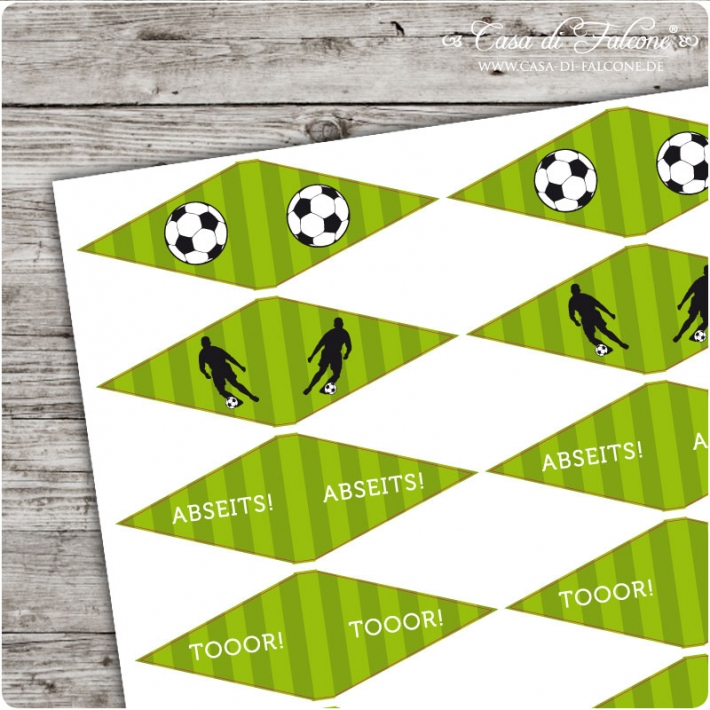 Fhnchen-Aufkleber Fussball