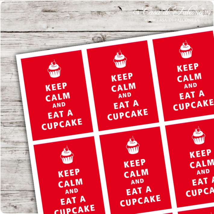 Motivaufkleber very british - Cupcake eckig