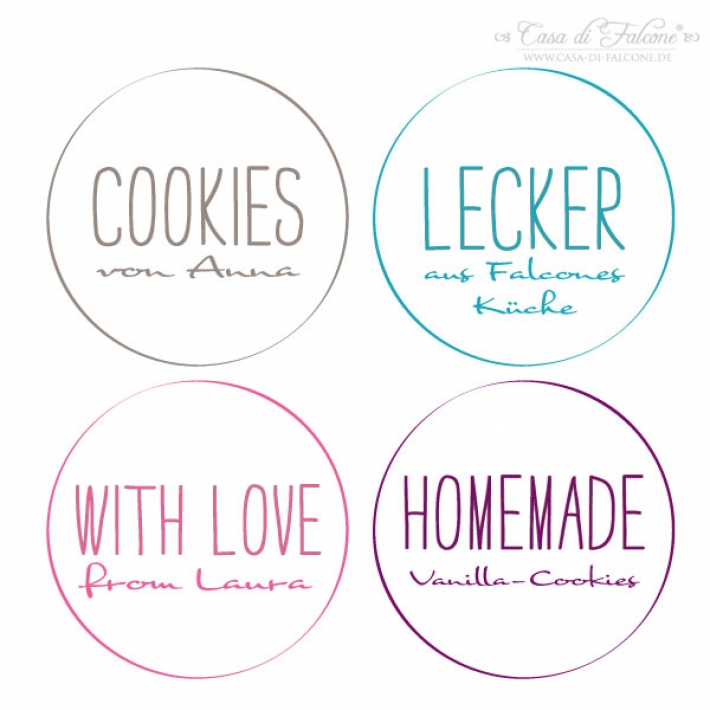 Personalisierte Aufkleber Cookies simple