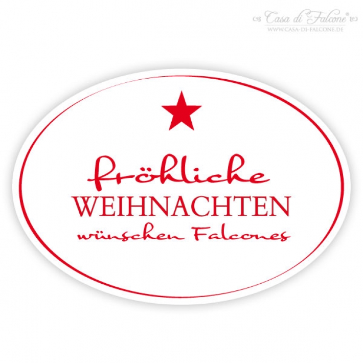 Weihnachtsaufkleber frhliche Weihnachten, simple