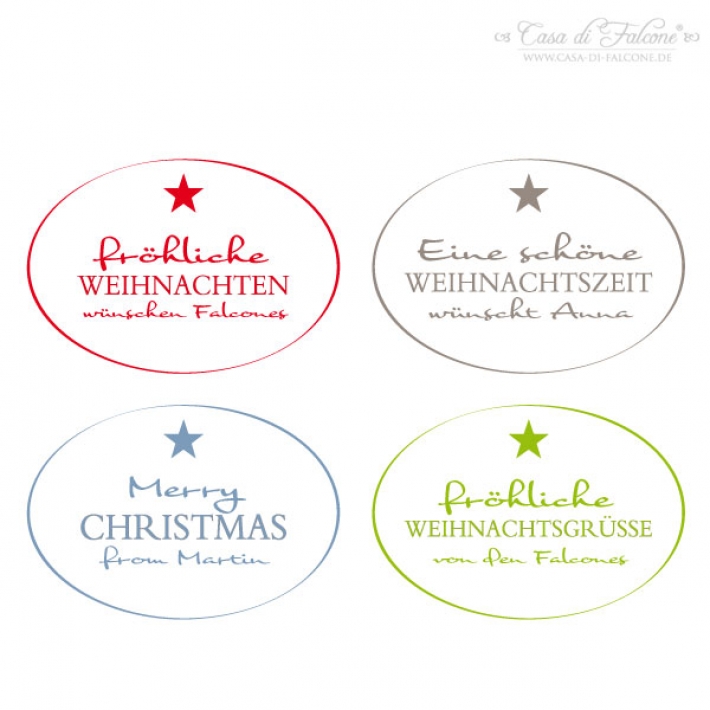 Weihnachtsaufkleber frhliche Weihnachten, simple
