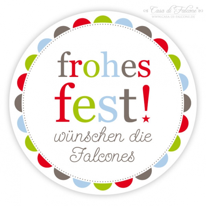 Personalisierte Aufkleber Weihnachten - Frohes Fest