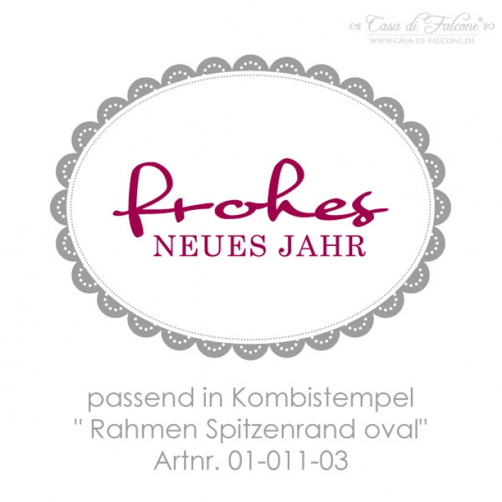 Textstempel frohes Neues Jahr