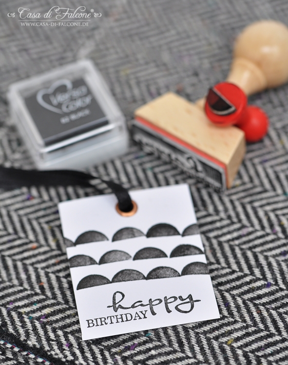 Textstempel happy Birthday