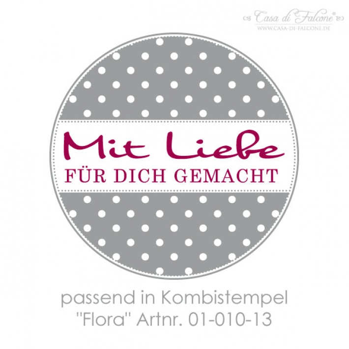Textstempel Mit Liebe fr Dich gemacht