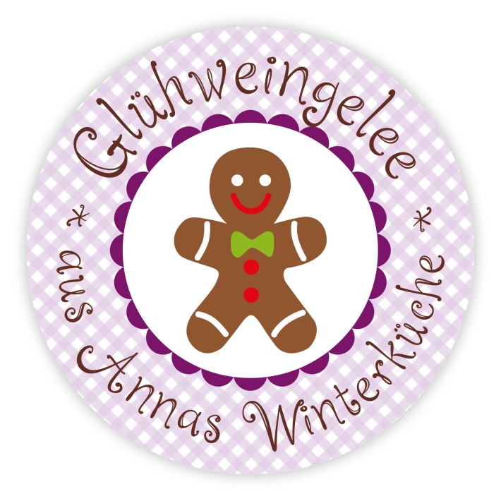Aufkleber Keks Herz