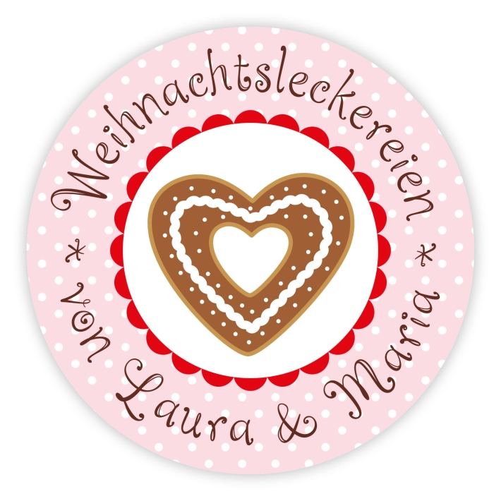 Aufkleber Weihnachtsbckerei Zimtstern