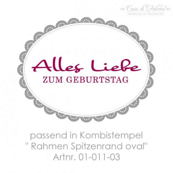 Textstempel Alles Liebe zum Geburtstag