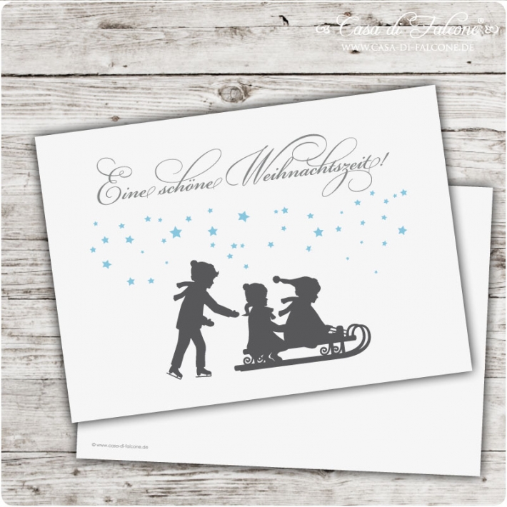 Postkarte Winterkinder