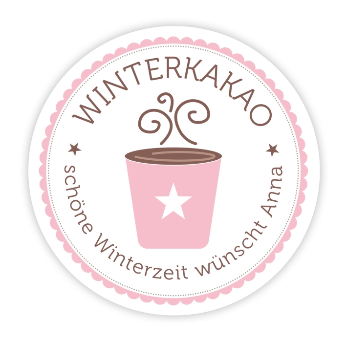 Homemade Aufkleber Hot Cocoa, personalisiert