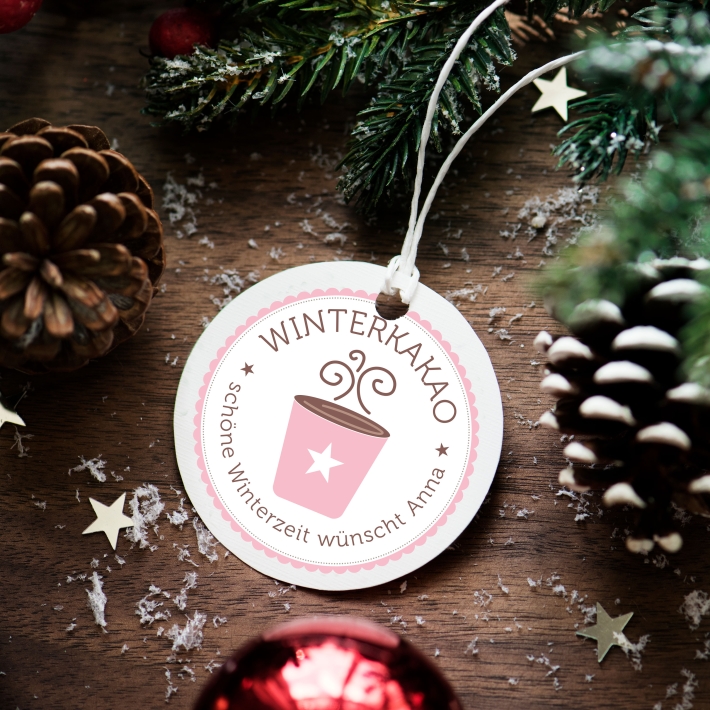 Homemade Aufkleber Hot Cocoa, personalisiert