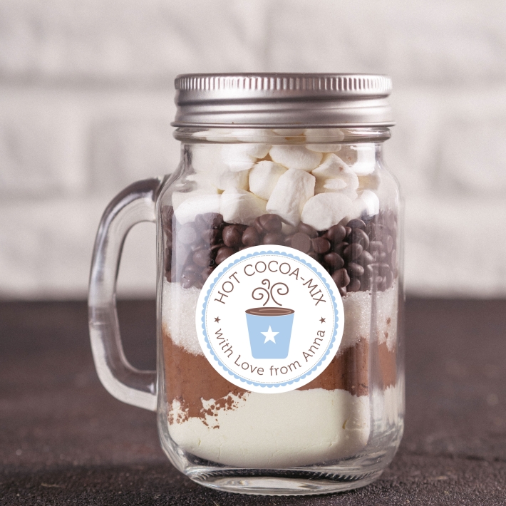 Homemade Aufkleber Hot Cocoa, personalisiert