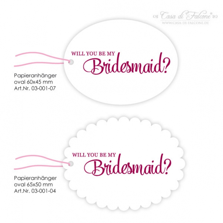 Textstempel - Klassik III - Bridesmaid