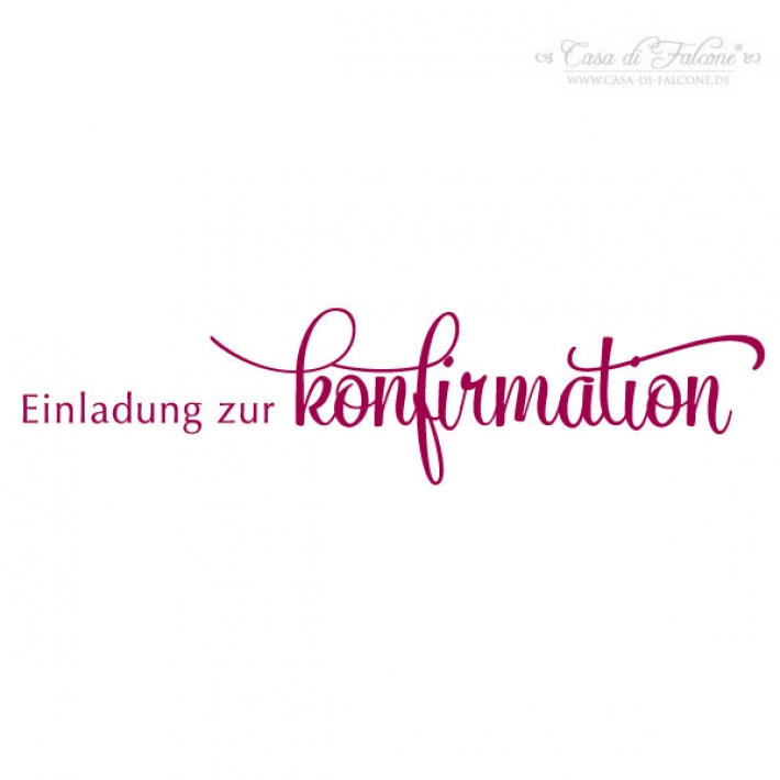 Stempel Einladung zur Konfirmation Klassik III
