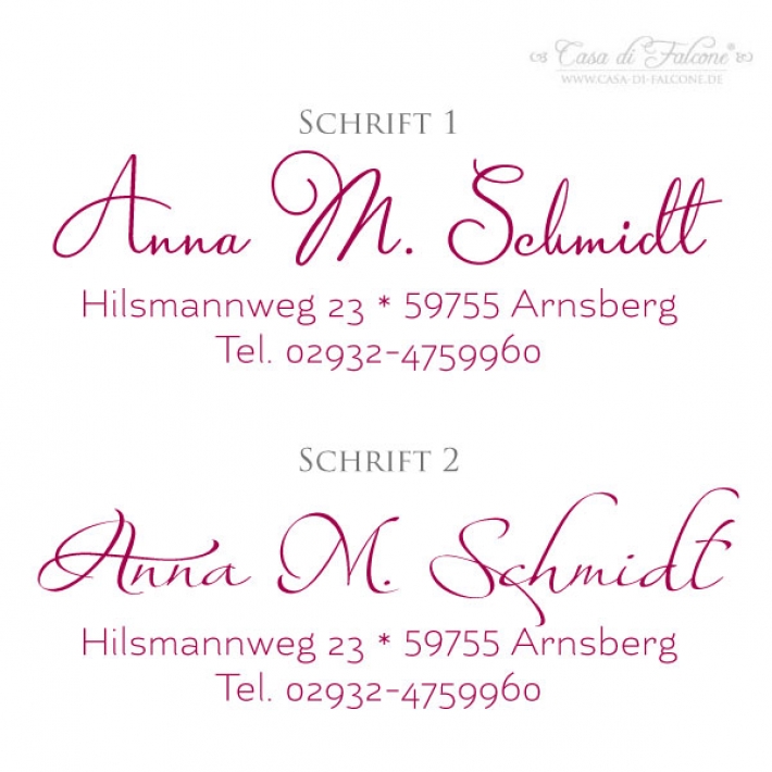 Adressstempel Kalligraphie I