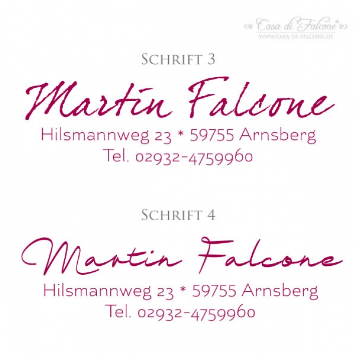 Adressstempel Kalligraphie I