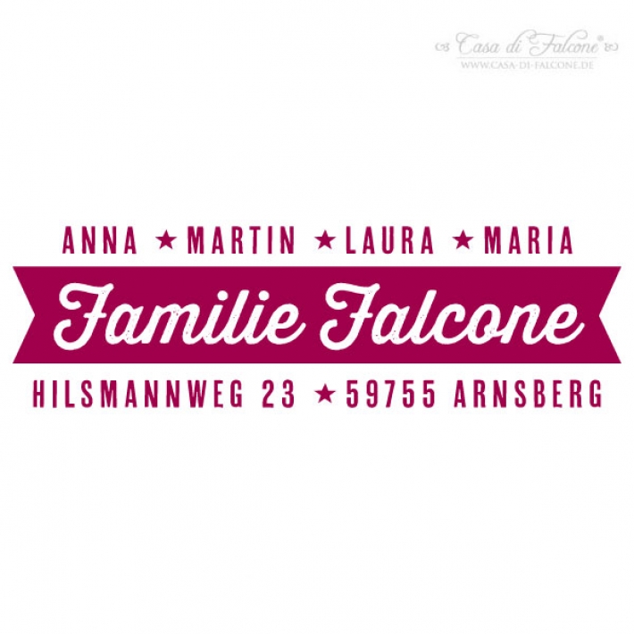 Adressstempel Fhnchen