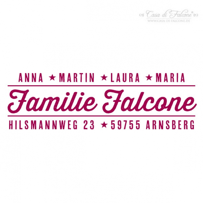 Familienstempel Retro I