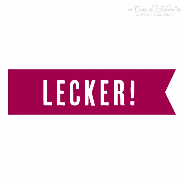 Motivstempel Fhnchen LECKER!