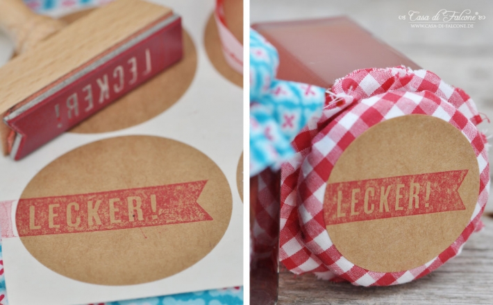 Motivstempel Fhnchen LECKER!