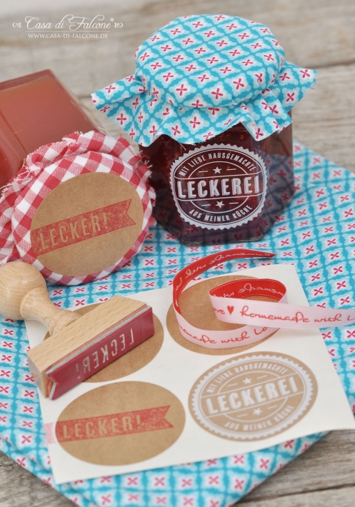 Motivstempel Fhnchen LECKER!
