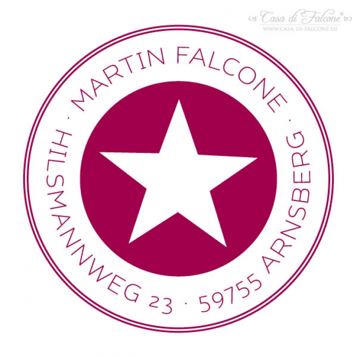 Adressstempel Stern