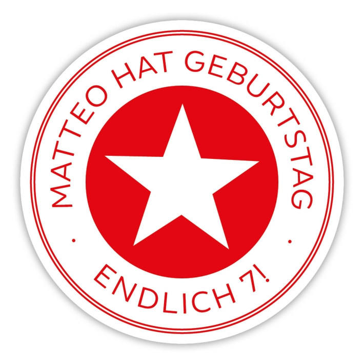 Schulaufkleber I Namensaufkleber fr die Schule Stern