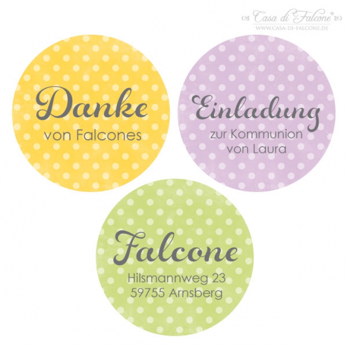 Aufkleber Polka Dots IV