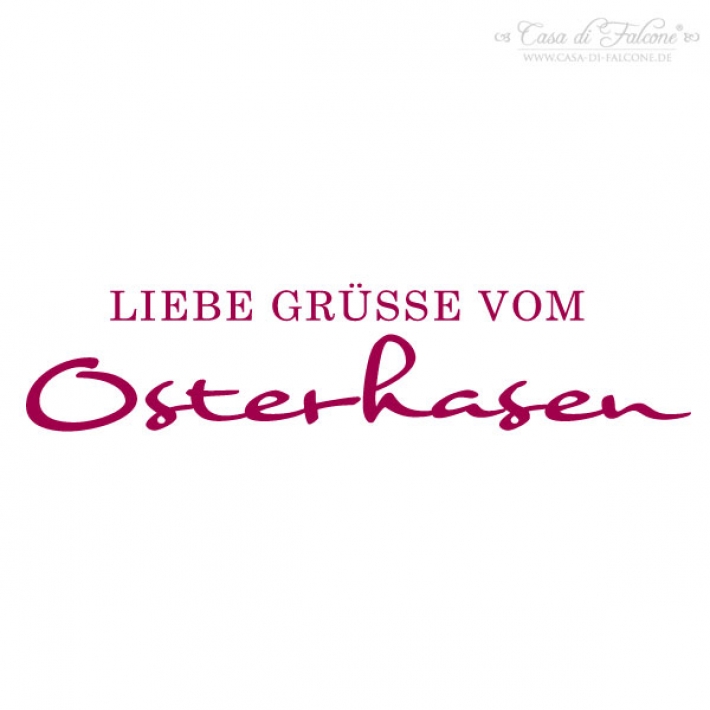 Textstempel Gre vom Osterhasen