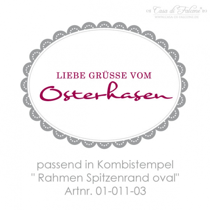 Textstempel Gre vom Osterhasen