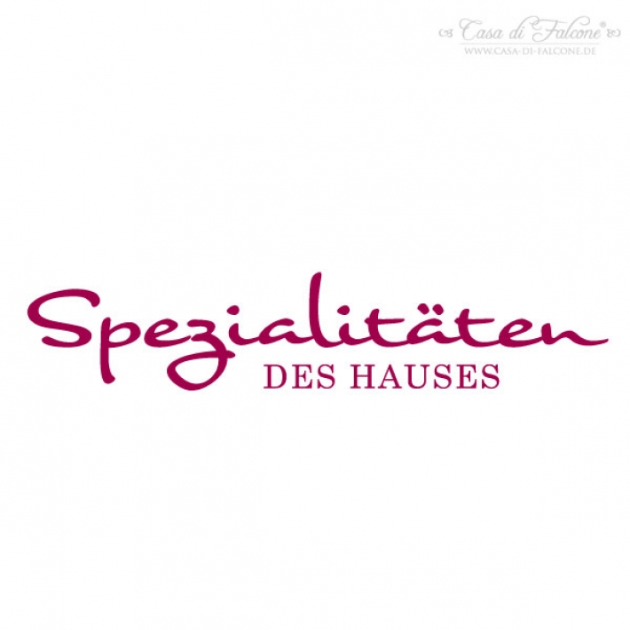 Textstempel Spezialitten des Hauses