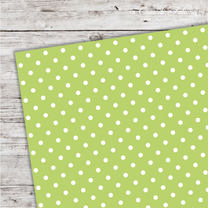 A5 Karton Polka Dots grn